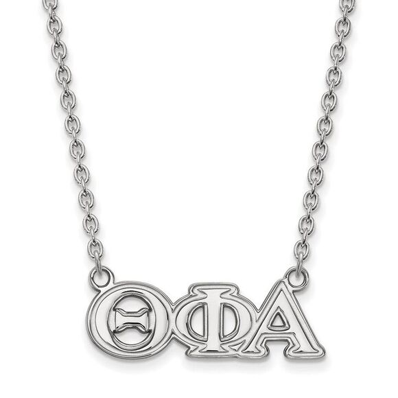Sterling Silver Theta Phi Alpha Medium Necklace - Picture 1 of 5